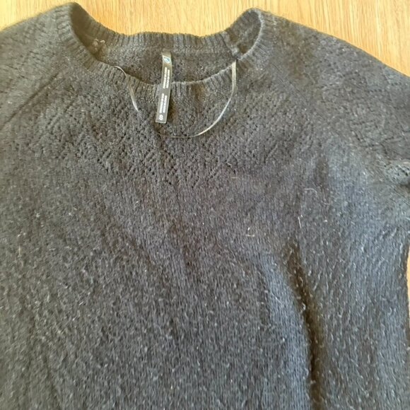 ** Kuhl merino wool blend sweater Black fuzzy Small - Picture 7 of 9